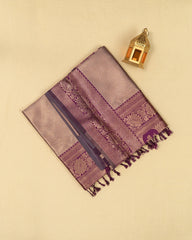SC4128 - Tissue Saree With Copper Zari All Over Body