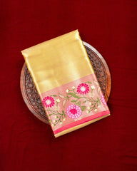 SC4795 -  GOLD TISSUE SAREE WITH ZARI BODY AND PREMIUM BORDER WORK