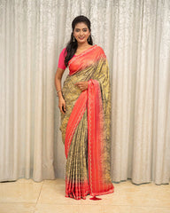 SC6620 - SATIN MULTI STONE SAREE