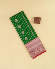 SC3089 - SATIN WITH COPPER ZARI LINES AND BUTTA