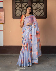 SC4844 - Tissue Linen Saree