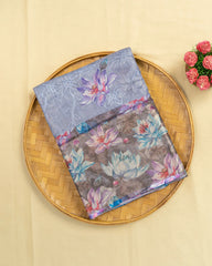 SC3415 - Tissue Saree With Embroidery All Over