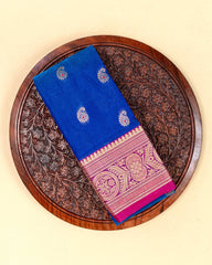 SC3030 - Satin Saree With Copper Zari And Meena Butta
