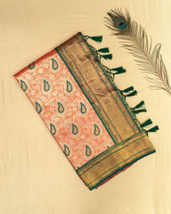 SC5463(1) - Tissue Saree With Meena Butta