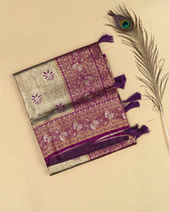 SC4578 - Tissue Silk Saree With Meena Butta
