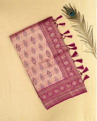 SC5463 (3) - Tissue Saree With Meena Butta
