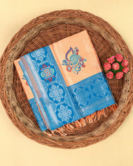 SC2849 - Tissue Silver Zari Meena Butta