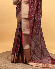 SC4031 - Dola Saree With Black Print