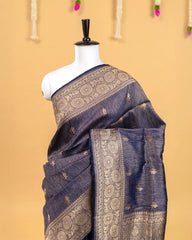 SC3288 - Tussar Saree With Gold And Copper Butta
