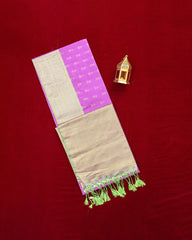 SC4587 - Litchi Silk With Zari Lines Along Body
