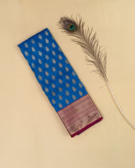 SC3883 - Satin Saree With Copper Zati Along With Stone