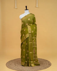 SC3649 - Dola Silk Saree Embossed Digital Print