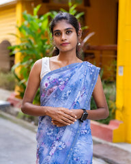 SC5286 - Georgette Saree With Digital Print And Multi Stone Over Body