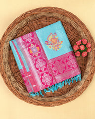 SC2849 - Tissue Silver Zari Meena Butta