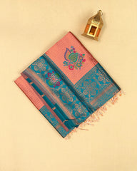 SC2860 - Top Dyed Saree With Copper Zari And Meena Butta