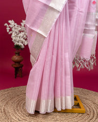 SC3412 - Linen Saree With Multi Stone