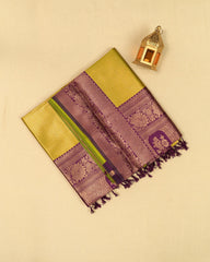 SC4128 - Tissue Saree With Copper Zari All Over Body