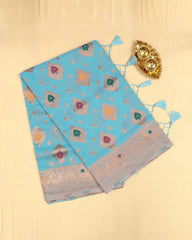 SC3213 - LINEN COTTON WITH MEENA BUTTA