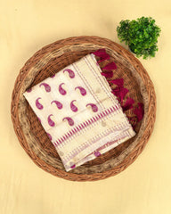 SC5285 - Tussar Cotton Saree With Copper Stone All Over Body