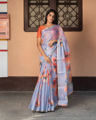 SC4844 - Tissue Linen Saree