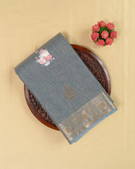SC3139 - Linen Cotton With Sticker Print And Stone