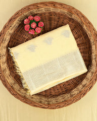 SC4362 - Linen Saree With Silver Butta