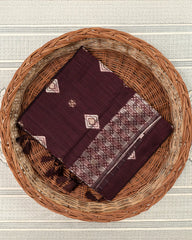 SC3018 - Linen Copper And Silver Butta With Stone
