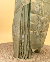SC3149 - Tissue Saree With Foil Over The Body