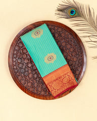 SC3612 - Silk Saree With Contrast Border And Zari Lines