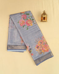 SC3630 - TISSUE WITH DIGITAL PRINT ALONG WITH GOLD FOIL WORK