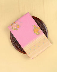 SC4797 - LINEN WITH EMBROIDERY BUTTA AND MEENA BORDER