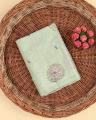 SC4582 - Tussar Saree With Embroidery Work And Embose