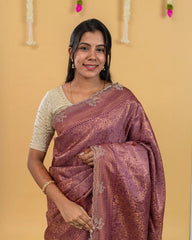 SC3576 - Satin With Heavy Jarkhand Stone
