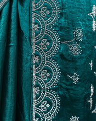 SC3450 - Fendy Satin With Premium Stone Work
