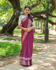 SC3973 - Dola Sequence Embroidery With Bandhini Print