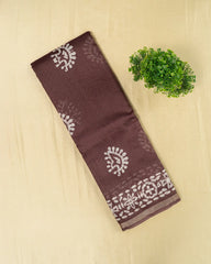 SC1519 - Tussar Silk Saree With Bandhani Print