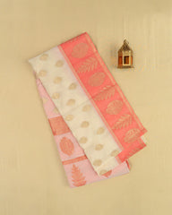 SC3907 - LINEN WITH GOLD BUTTA AND CONTRAST BORDER