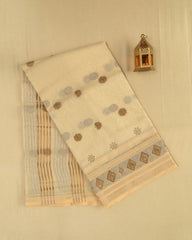 SC3408 - LINEN COTTON WITH COPPER BUTTA AND COPPER STONE