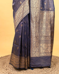 SC3288 - Tussar Saree With Gold And Copper Butta