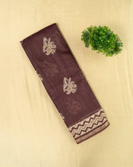 SC1519 - Tussar Silk Saree With Bandhani Print