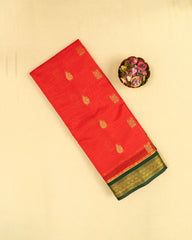 SC3934 - SILK COTTON WITH TURNING GOLD BUTTA AND CONTRAST BORDER