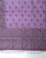 SC3026 - Linen Zari Lines Coffee Butta