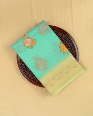 SC4797 - LINEN WITH EMBROIDERY BUTTA AND MEENA BORDER