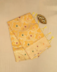 SC3213 - LINEN COTTON WITH MEENA BUTTA
