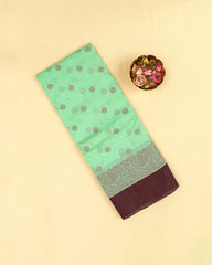 SC3932 - SILK COTTON WITH THREAD BUTTA AND FANCY BORDER