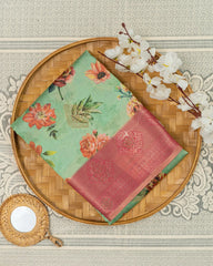 SC3494 - Tussar Digital Print With Stone