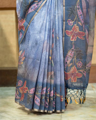 SC5541(7) - EMBROIDERY SAREE WITH FOIL WORK