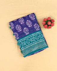 SC4350 - Linen With Bandhini Print And Border Stone