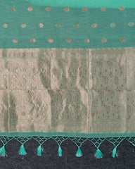 SC3018 - Linen Copper And Silver Butta With Stone