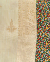 SC2927 -  LINEN THREAD BUTTA WITH THREAD BORDER